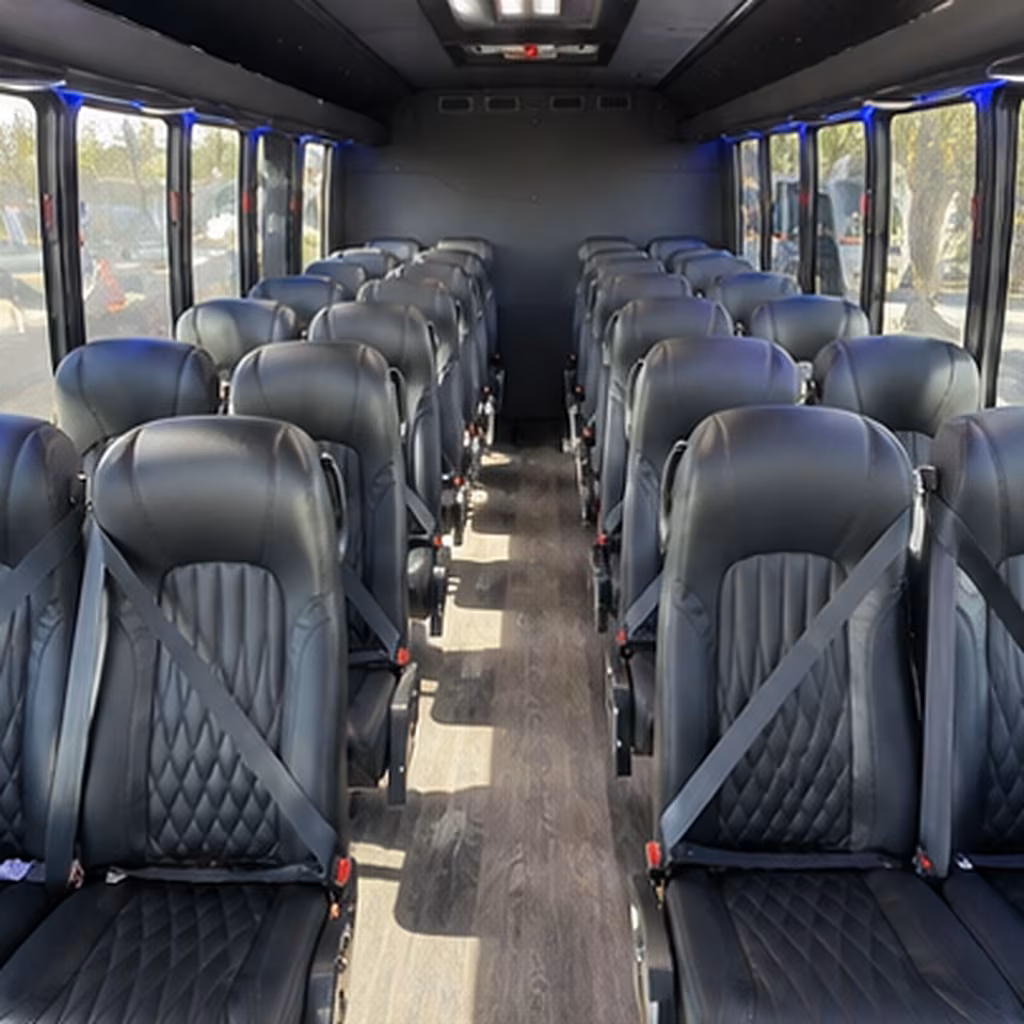 pearland 28 passenger minibus inside