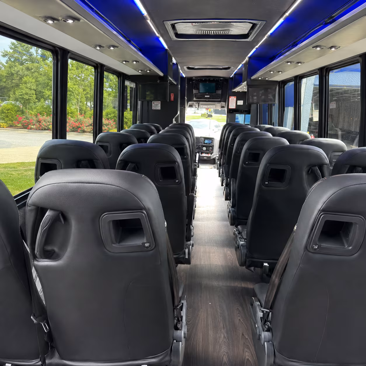 pearland 28 passenger minibus interior