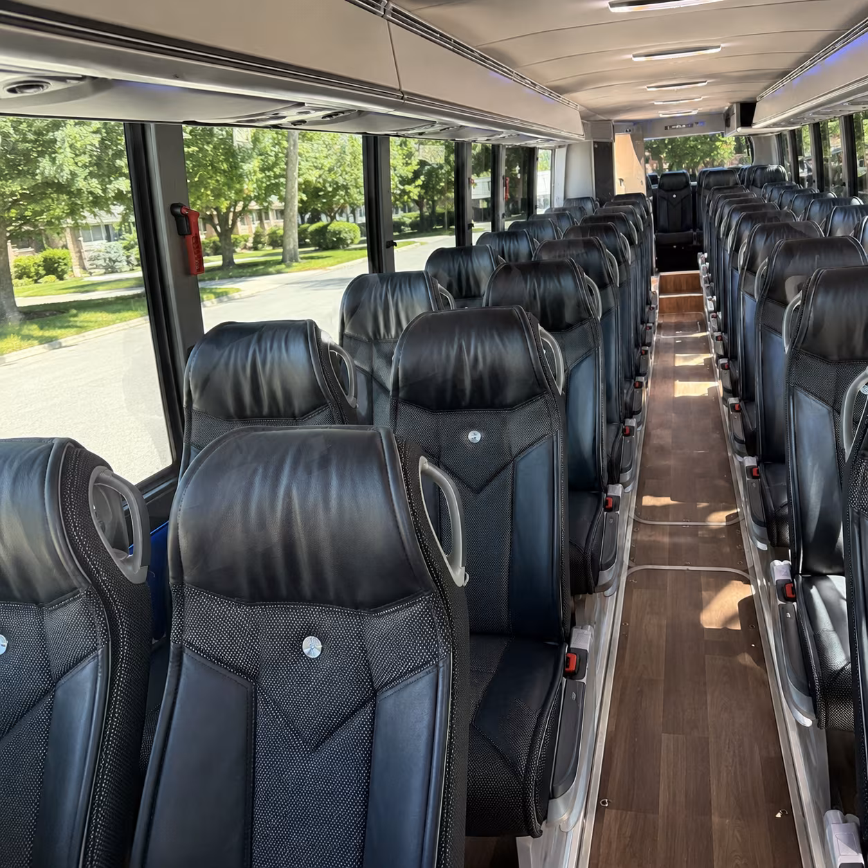 pearland 40 passenger charter bus inside