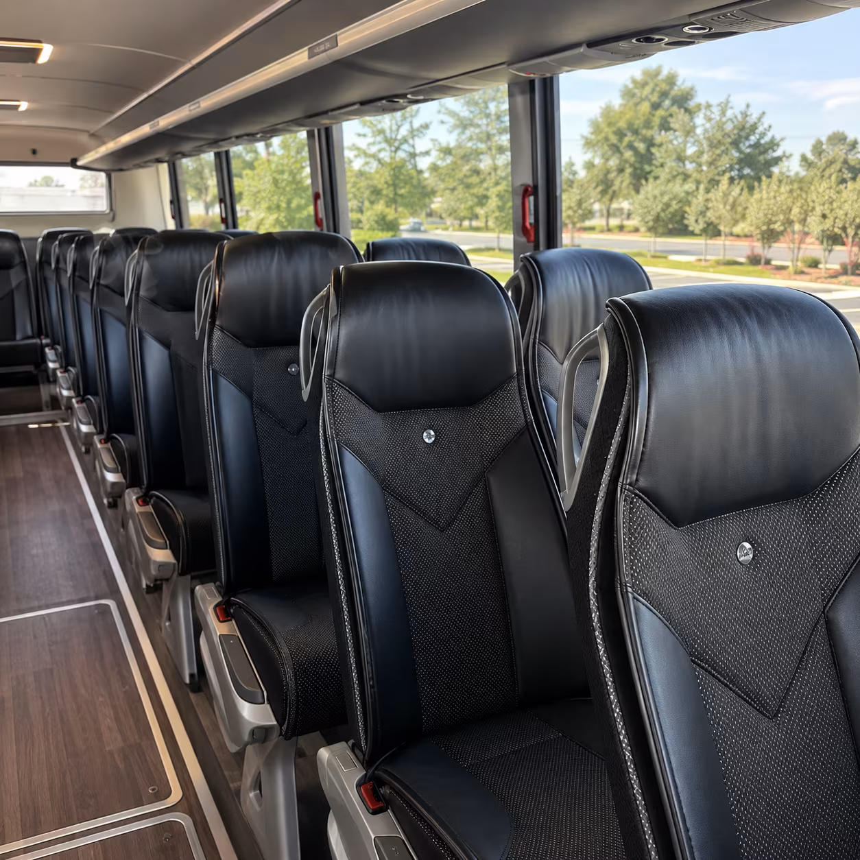 pearland 45 passenger charter bus interior