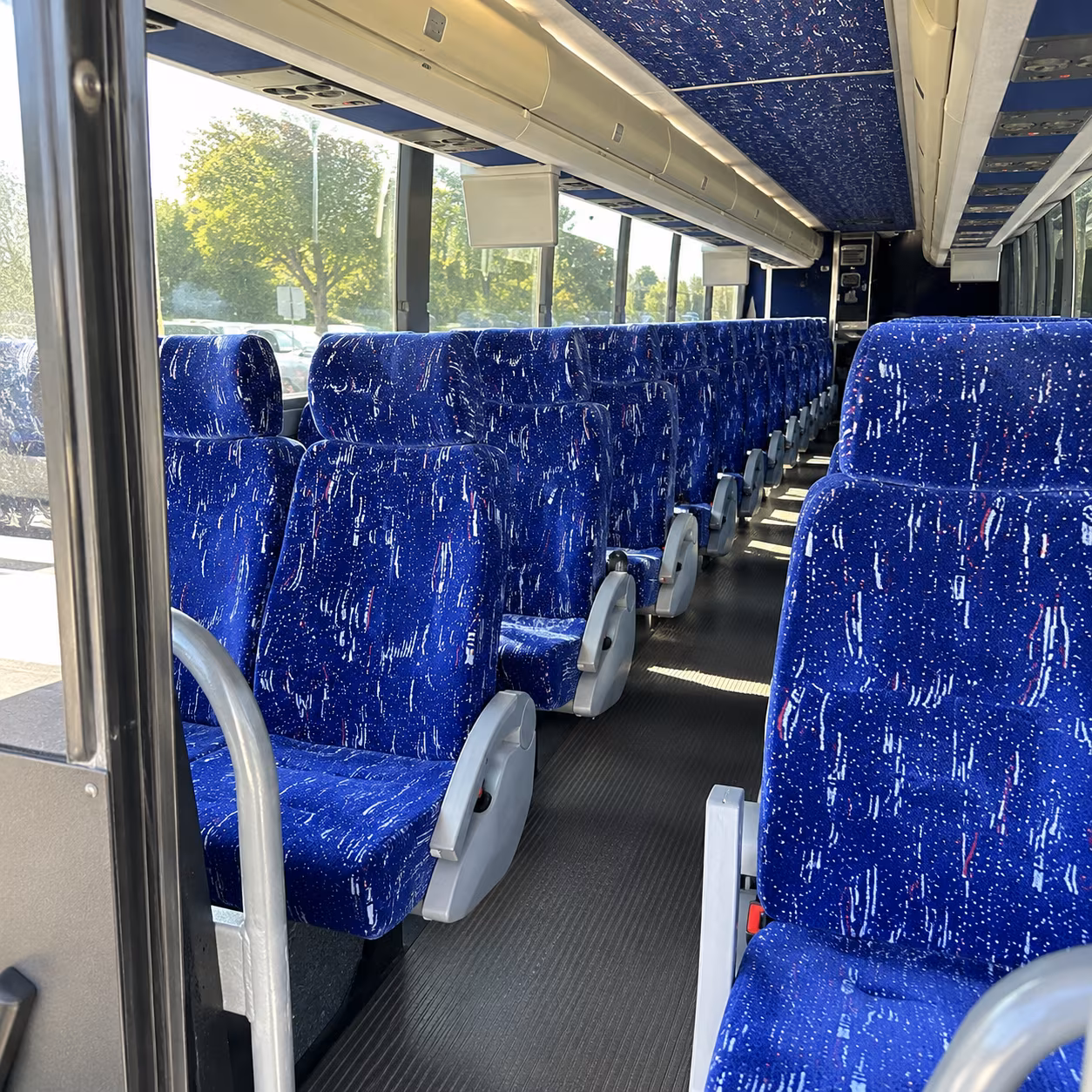 pearland 50 passenger charter bus inside