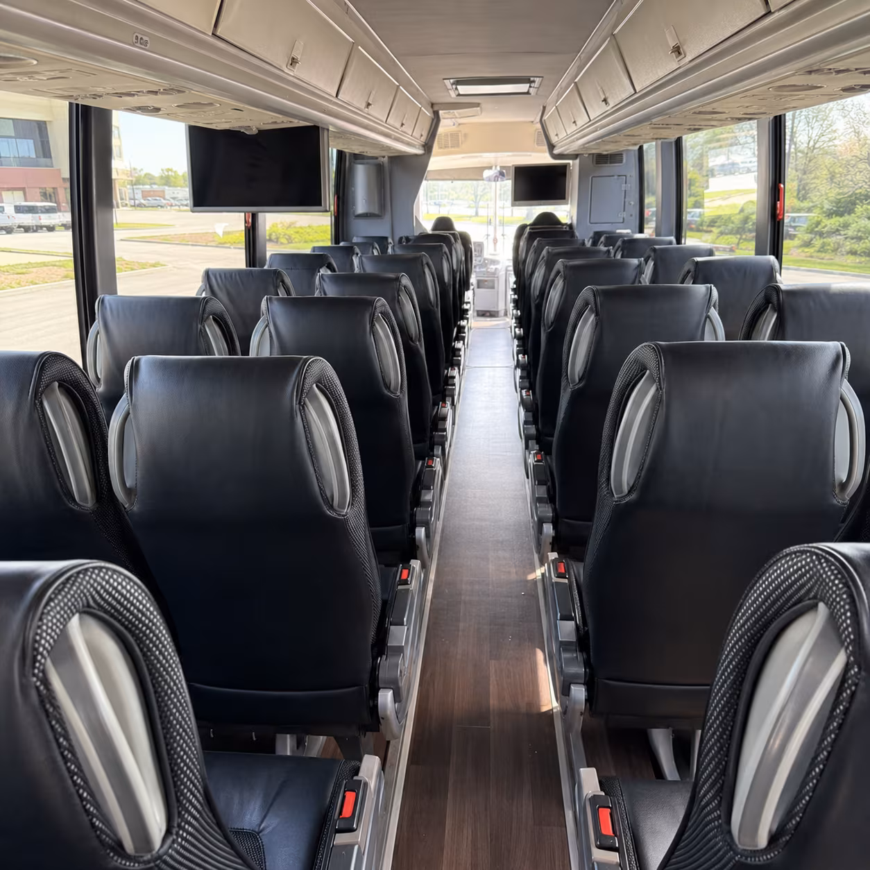 pearland 56 passenger charter bus inside